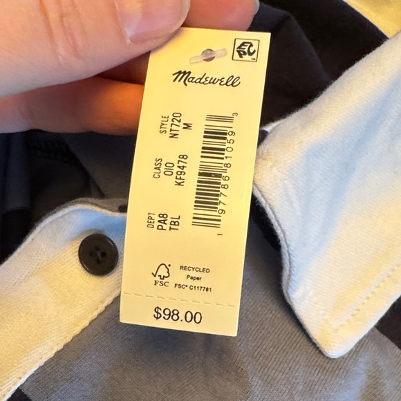Striped Long Sleeve Rugby Shirt Madewell - Picture 4 of 4